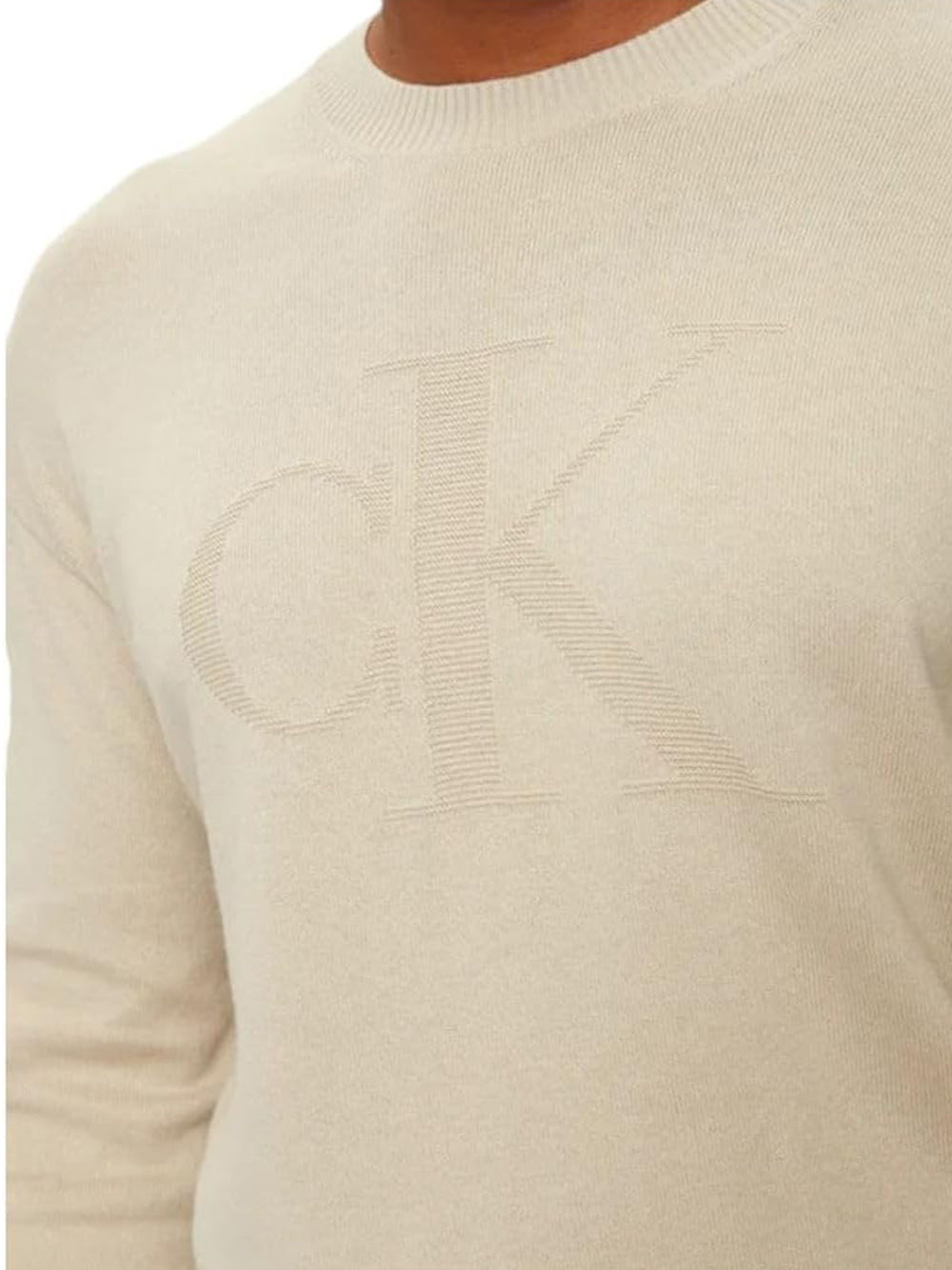 CALVIN KLEIN Felpa Uomo - Beige modello J30J326453