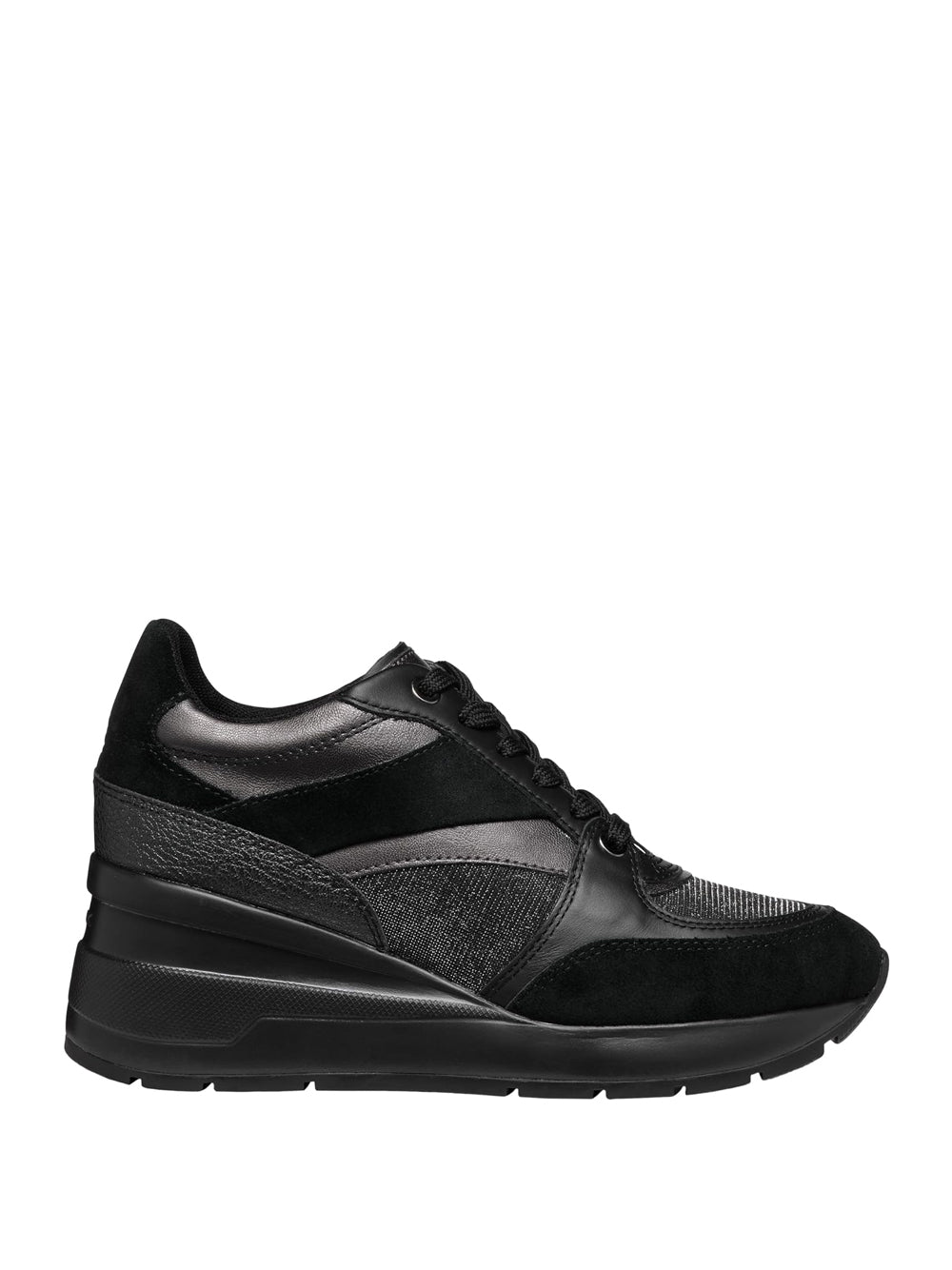 GEOX Sneakers con zeppa Donna - Nero modello D368LA