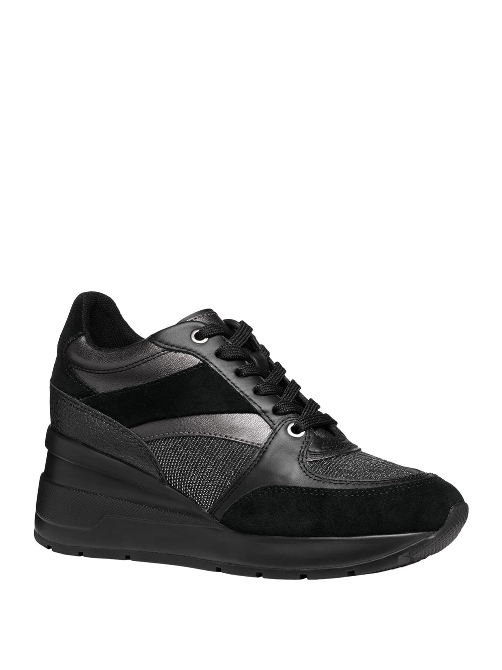 GEOX Sneakers con zeppa Donna - Nero modello D368LA