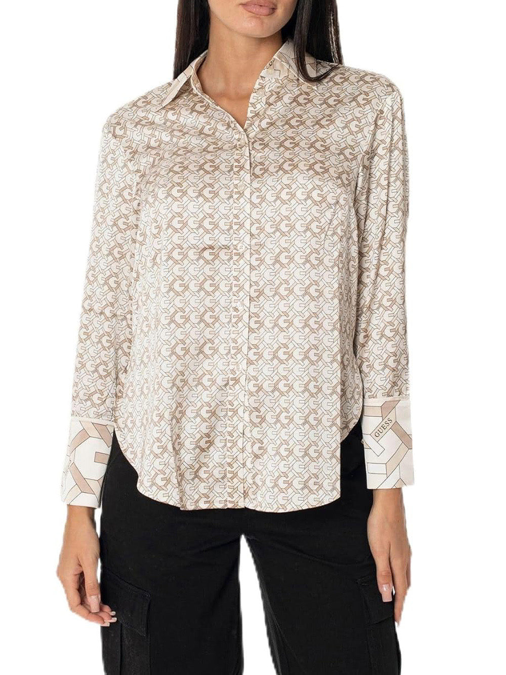 GUESS Camicia Donna - Beige modello W4YH47WF1T2