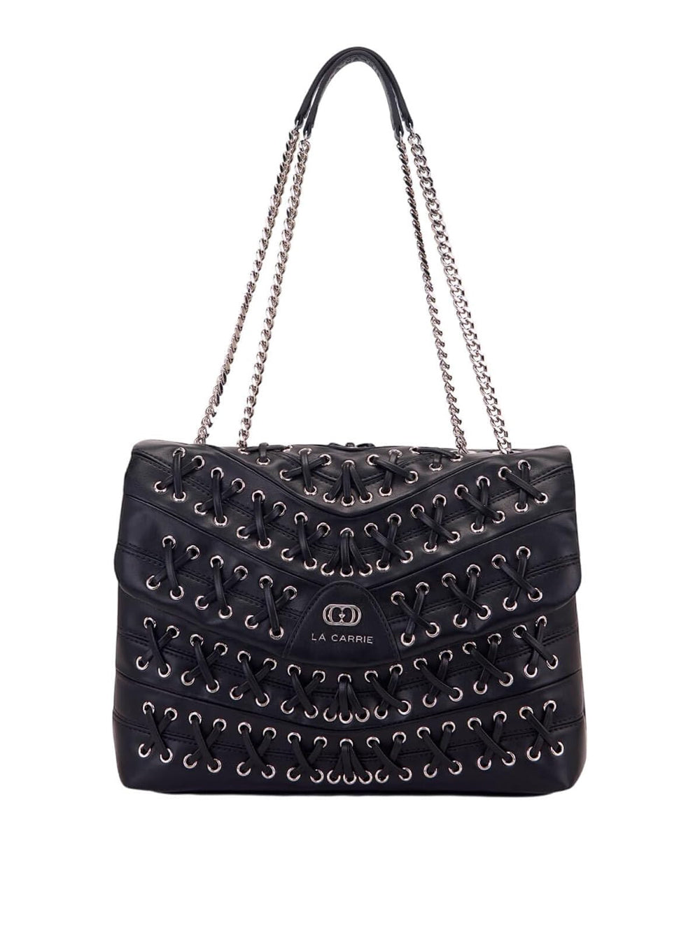 LA CARRIE Borsa a Spalla con borchie Donna - Nero modello 142MWM302SYN