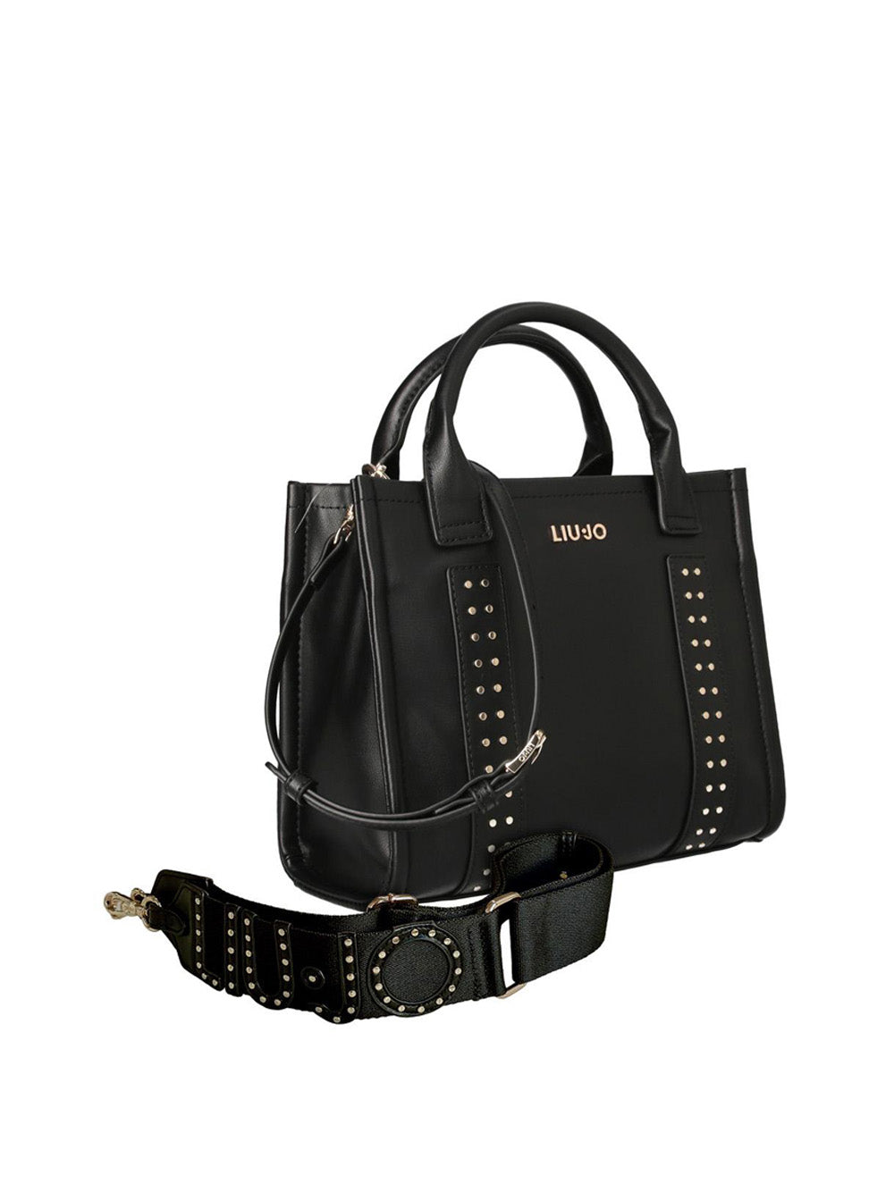 LIU.JO Borsa Shopping con borchie Donna - Nero modello AF4192E0002