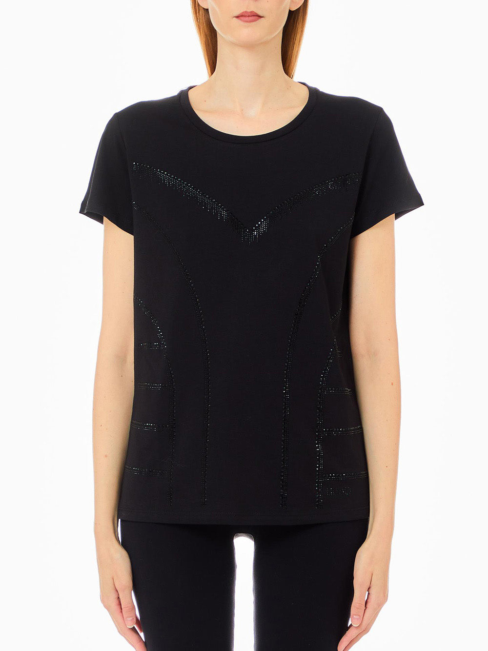 LIU.JO T-shirt Donna - Nero modello TF4205JS923