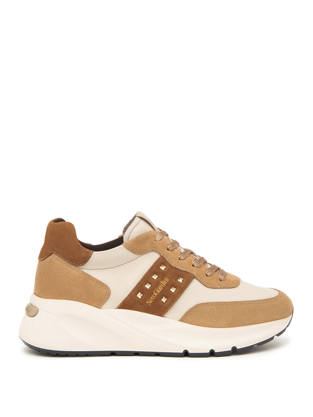 NERO GIARDINI Sneakers con borchie Donna - Beige modello I411524D