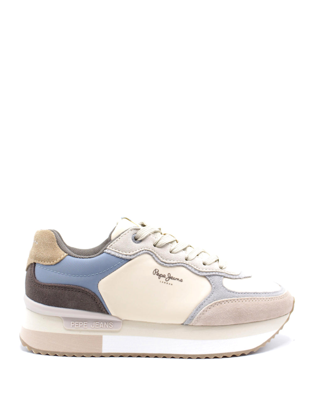 PEPE JEANS Sneakers platform Donna - Beige modello PLS60025