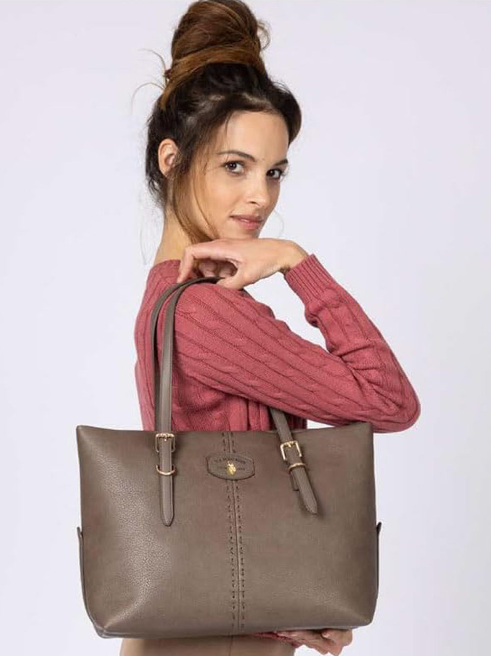 U.S. POLO ASSN. Borsa Shopping Donna - Taupe modello BIUU98467WVPDT1