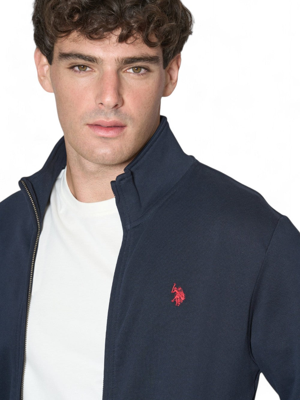 US POLO ASSN. Felpa con zip Uomo - Blu modello US40187004