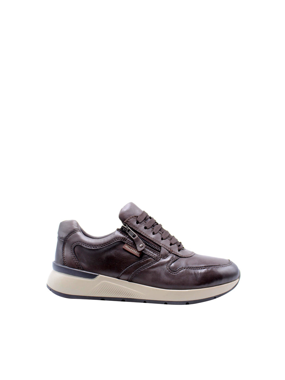 VALLEVERDE Sneakers con zip Uomo - Marrone modello 36842A