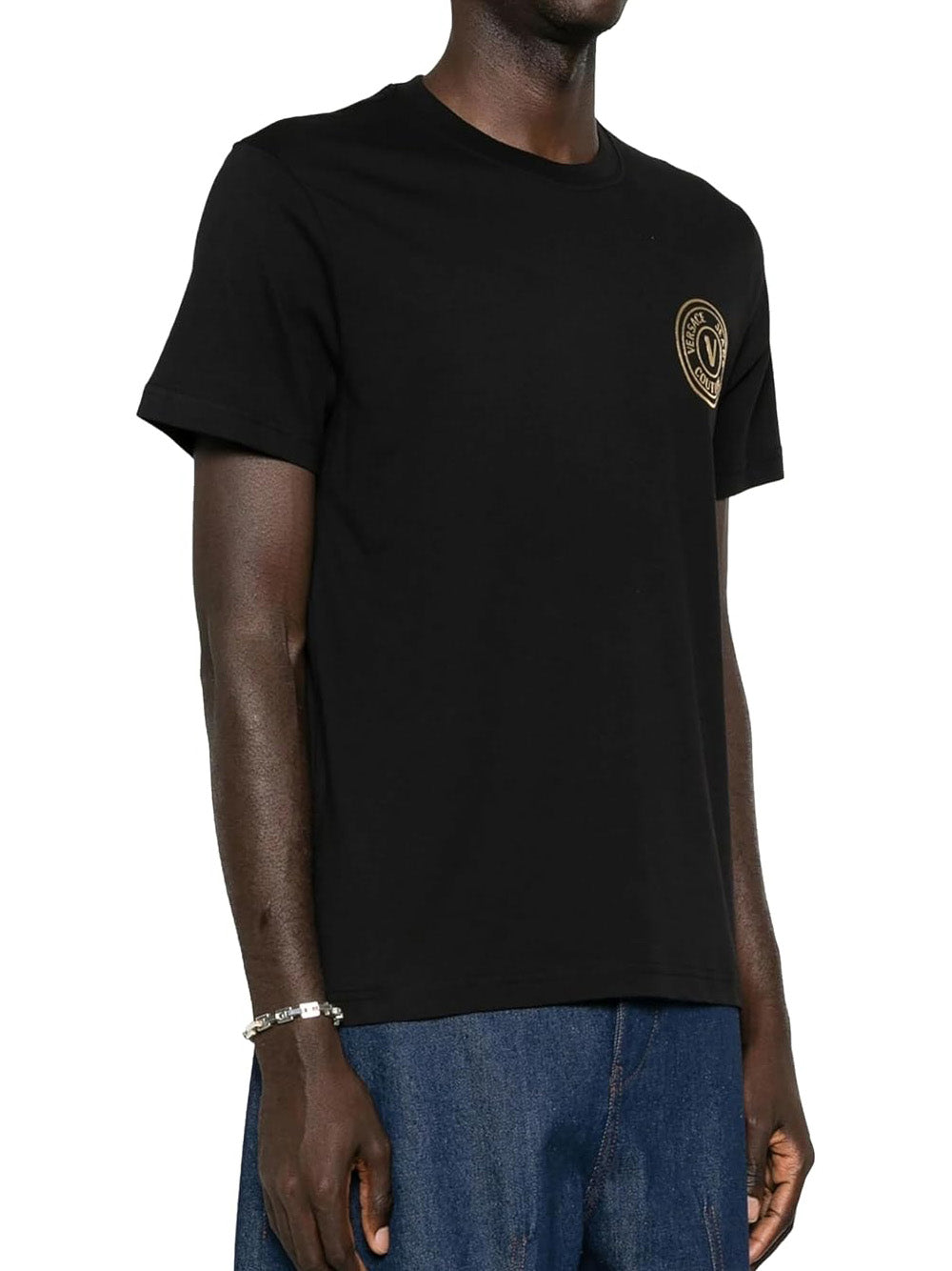 VERSACE JEANS COUTURE T-shirt Uomo - Nero modello 77GAHT00