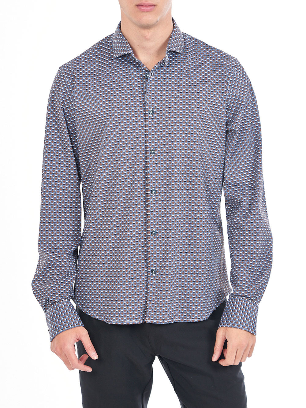 YES ZEE Camicia Uomo - Testa di moro modello C809OP00