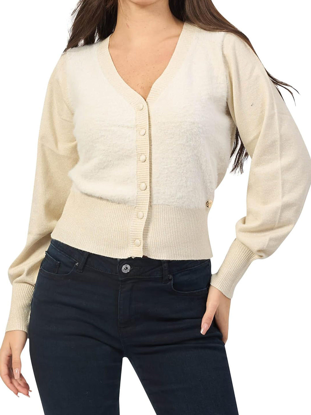 YES ZEE Cardigan Donna - Bianco modello M092IS00