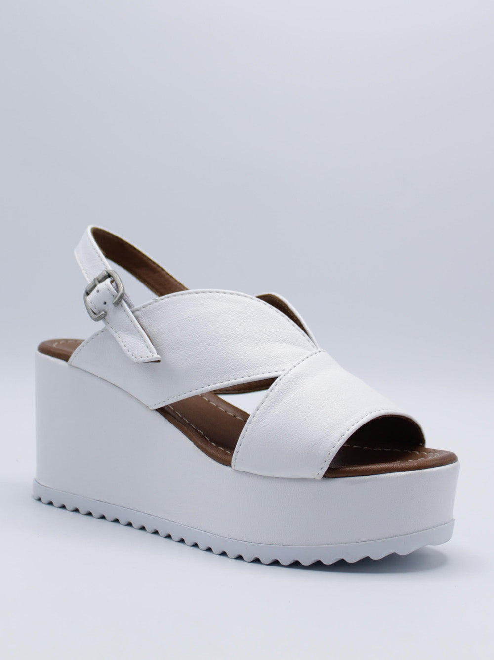 BUENO Sandali con zeppa Donna - Bianco modello WA5600