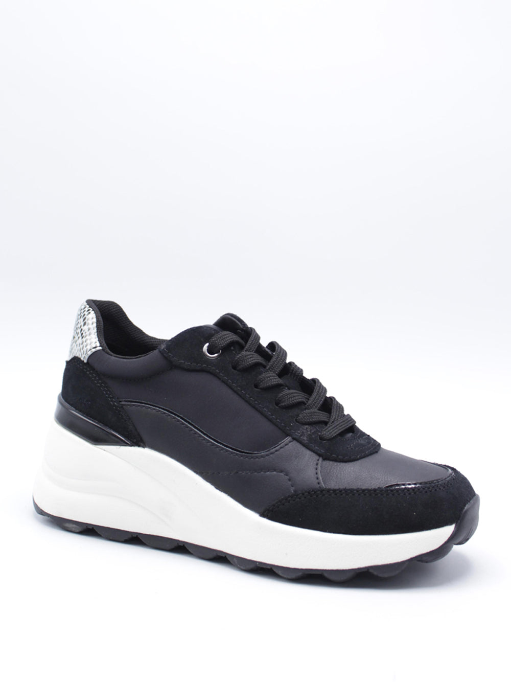 GEOX Sneakers con zeppa Donna - Nero modello D45WAA 5422