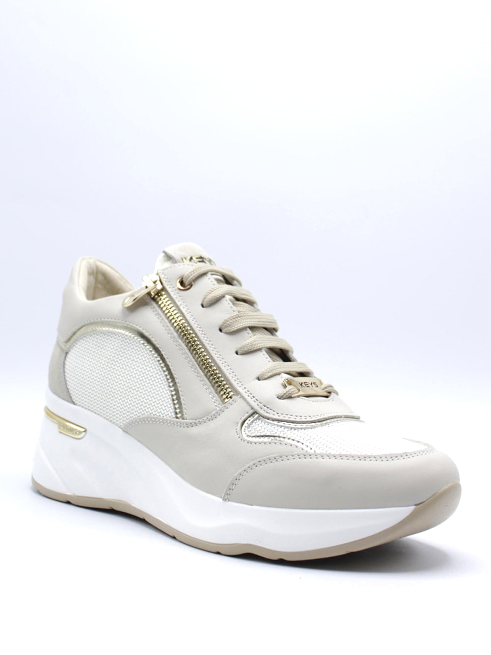 KEY'S Sneakers con zeppa Donna - Beige modello 9041