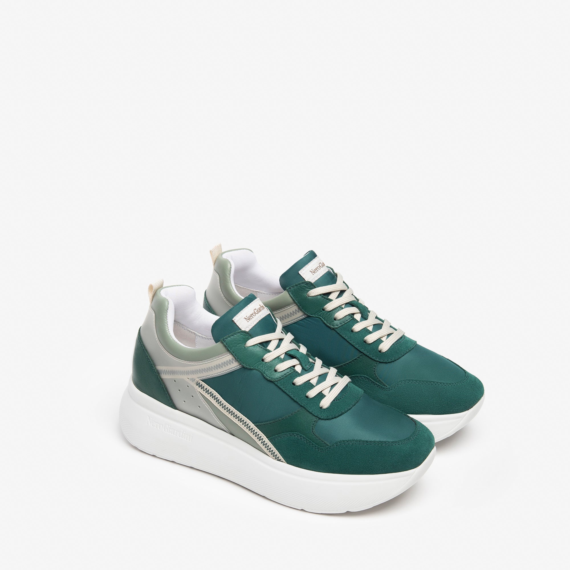 NERO GIARDINI Sneakers platform Donna - Verde modello E306386D