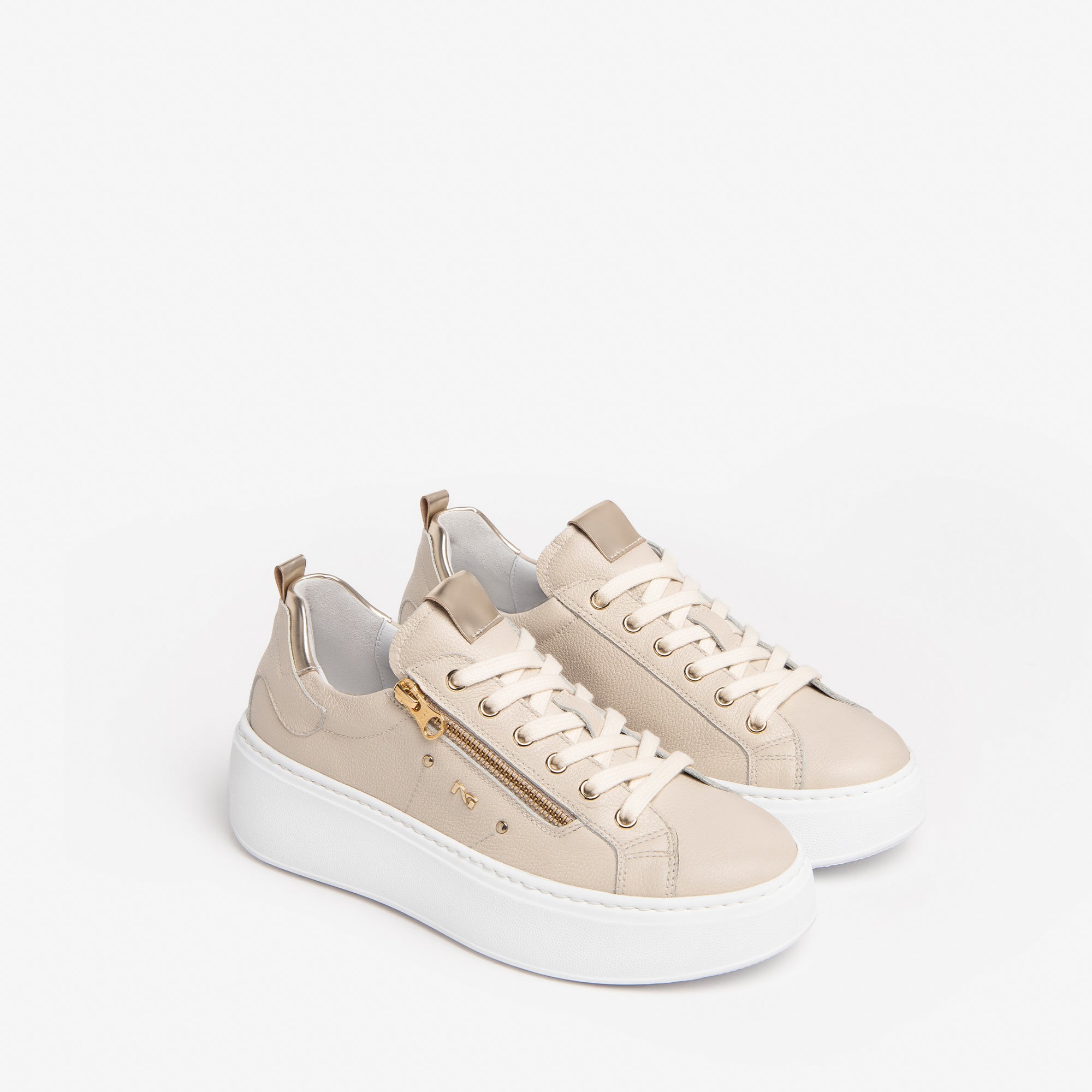 NERO GIARDINI Sneakers platform Donna - Beige modello E306541D