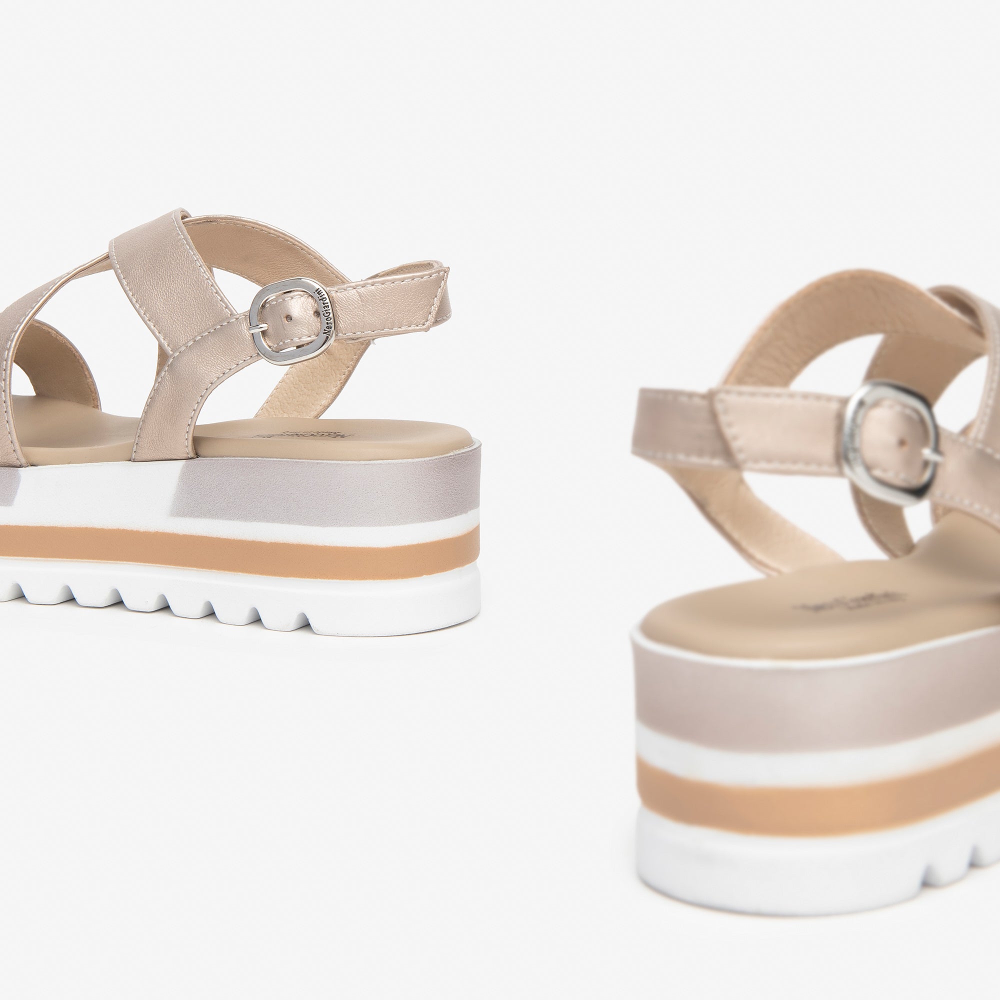 NERO GIARDINI Sandali platform Donna - Platino modello E410730D