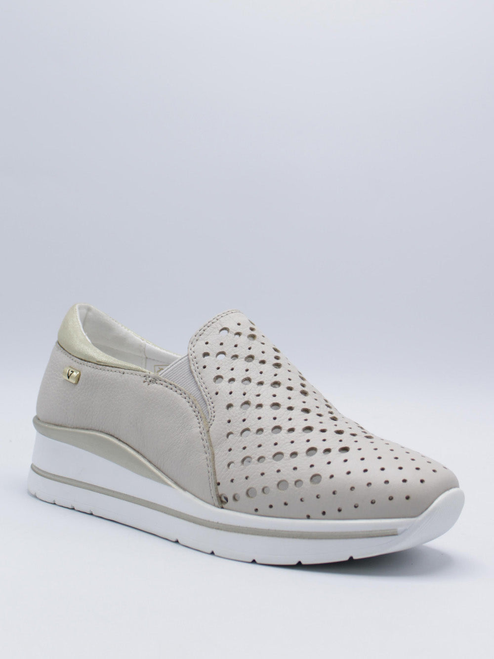 VALLEVERDE Slip-on con zeppa Donna - Crema modello 36397