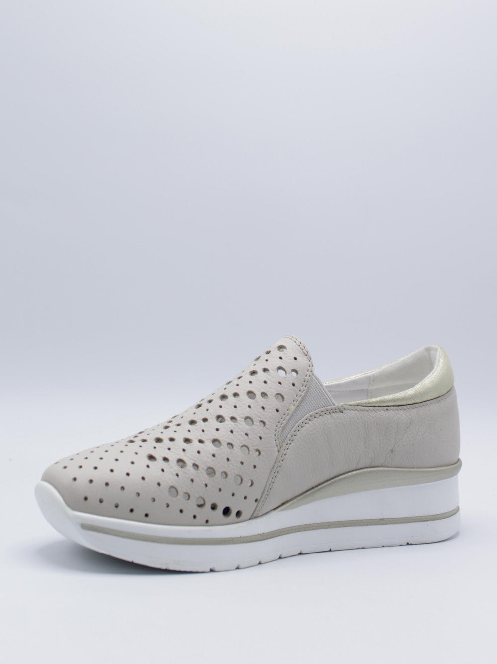 VALLEVERDE Slip-on con zeppa Donna - Crema modello 36397