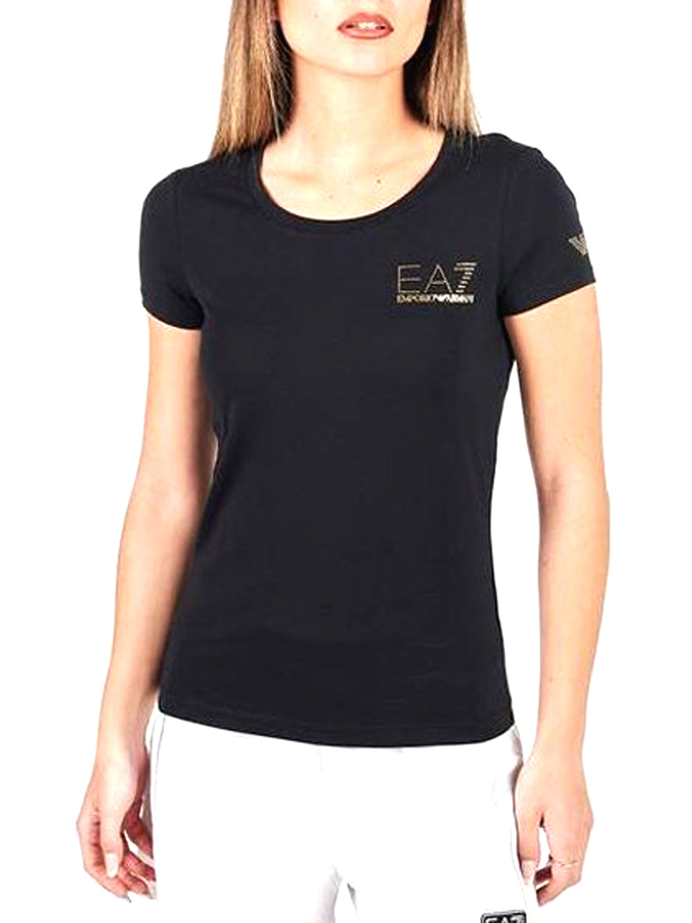 EA7 T-shirt Donna - Nero modello 8NTT65TJDQZ