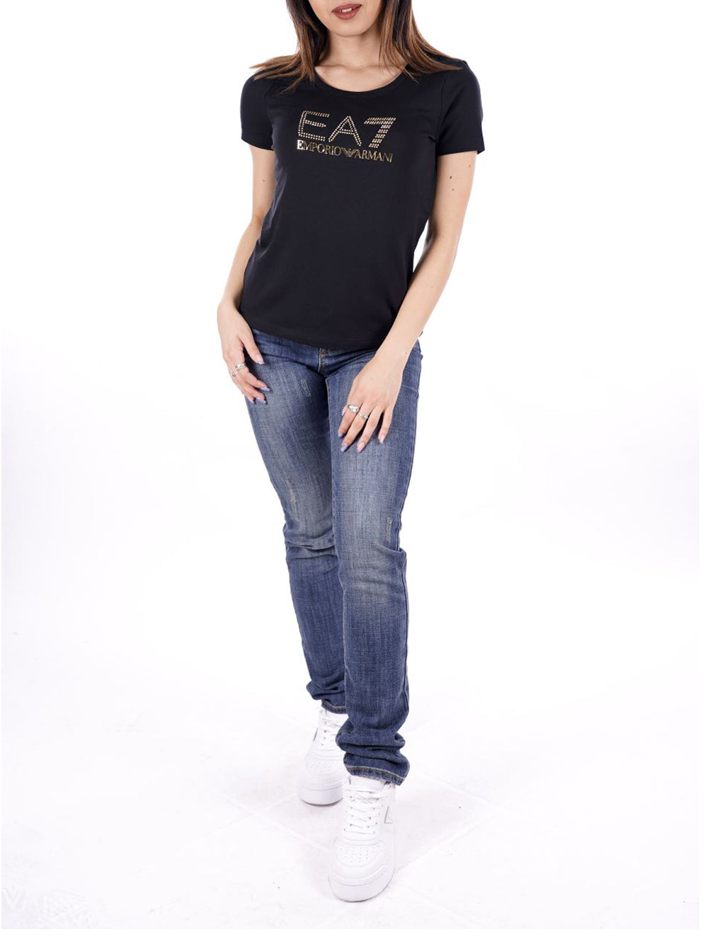 EA7 T-shirt Donna - Nero modello 8NTT67TJDQZ