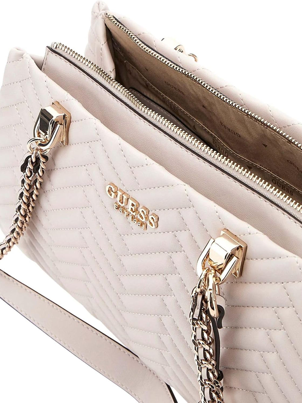 GUESS Borsa a Spalla Trapuntata Donna - Bianco modello HWQG9508090