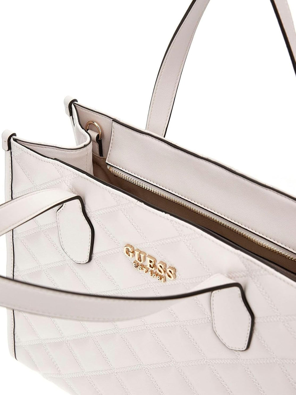 GUESS Borsa a Spalla Trapuntata Donna - Bianco modello HWQG9632220