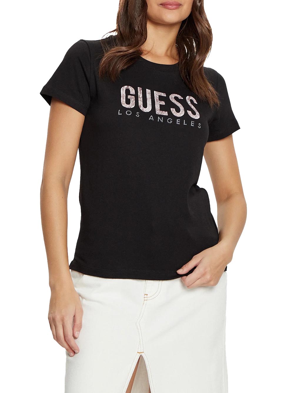 GUESS T-shirt Donna - Nero modello W5RI19I3Z14