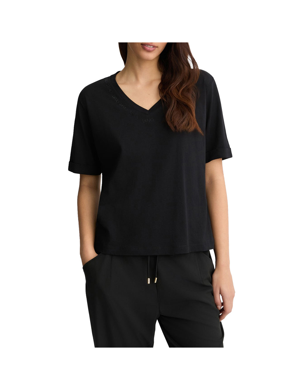 LIU.JO T-shirt Donna - Nero modello TA5175JS923