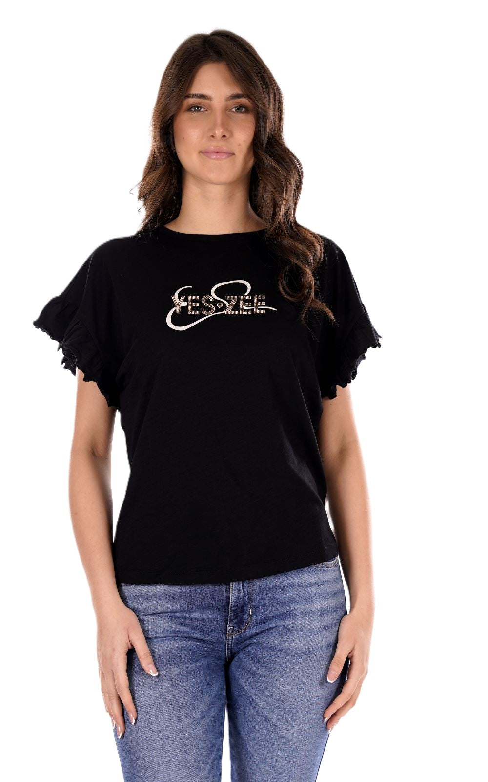 YES ZEE T-shirt Donna - Nero modello T203TL00