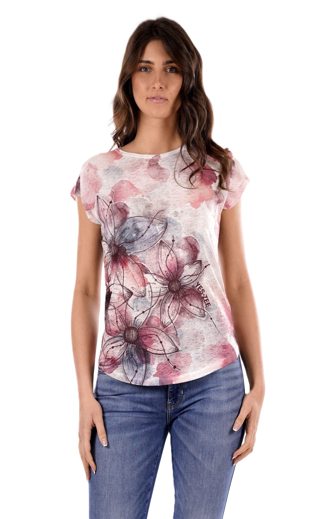 YES ZEE T-shirt Donna - Rosa modello T243Y302